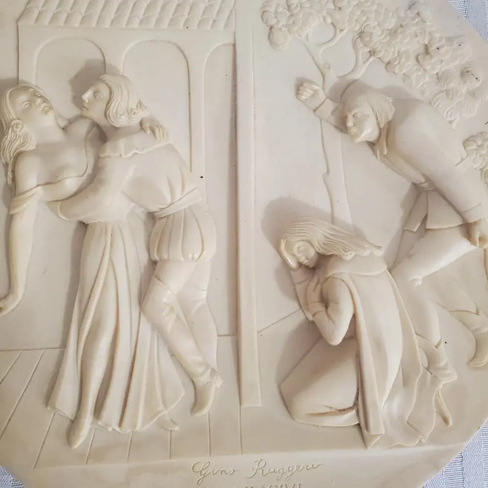 Vtg Alabaster Plates 